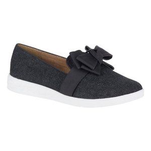 Hush Puppies Soft Style Black Denim Padme Loafers